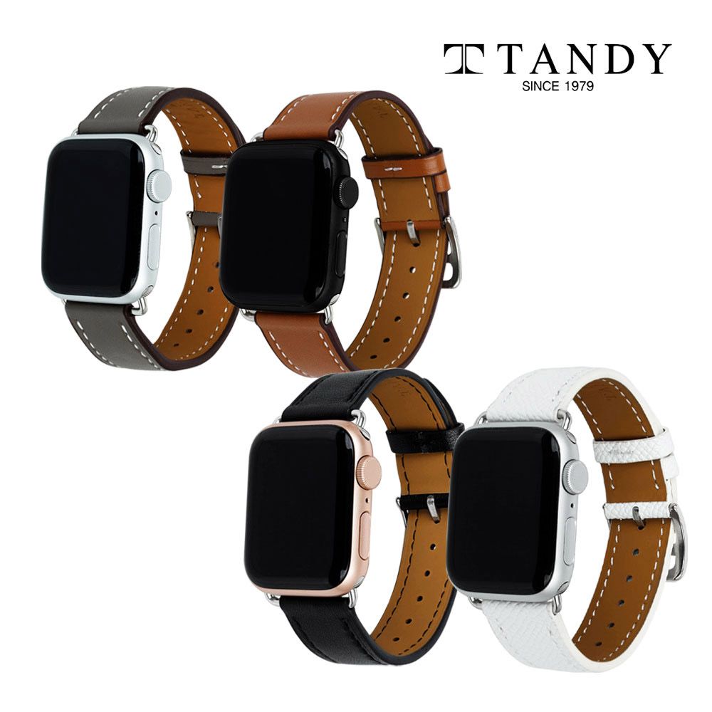 [TANDY] Apple Watch Straps 9003 – 4 Types of Coated Natural Cowhide, Sweat & Water Resistant for Daily Wear